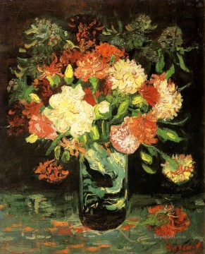 フラワーズ Painting - カーネーションの花瓶 2 フィンセント・ファン・ゴッホ 印象派の花